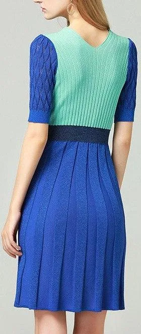 Knit Color-Block Dress