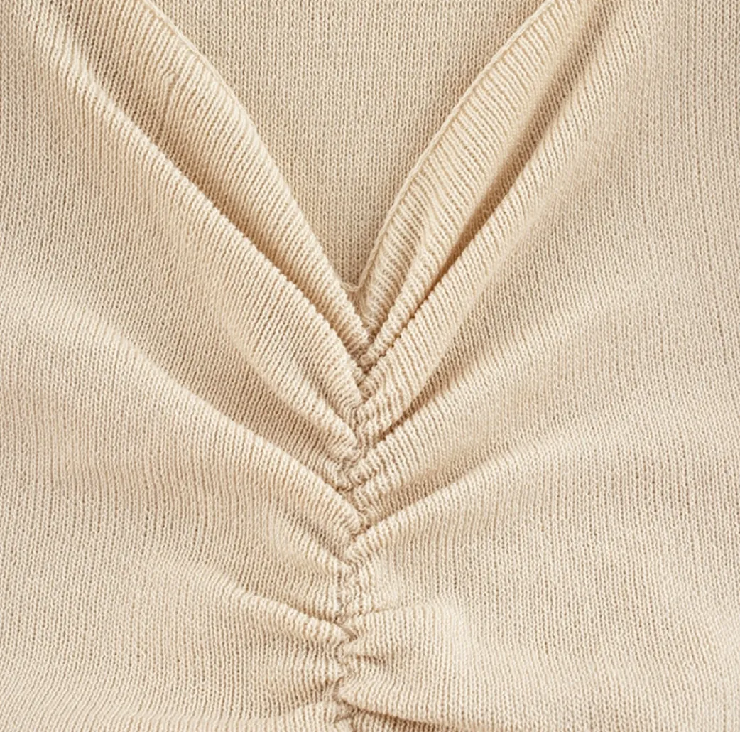 [Korean Style] Gisei Puff Sleeve Knit Top