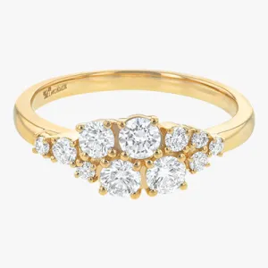 Lab Grown Round Diamond Cluster Ring