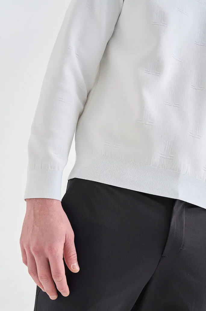 Lanvin Blanc Contrast Collar Knit Top