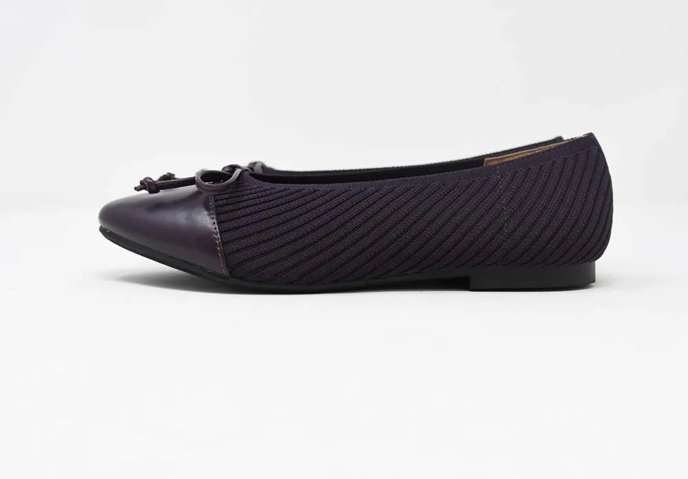 Lel Eggplant Ribbed Knit