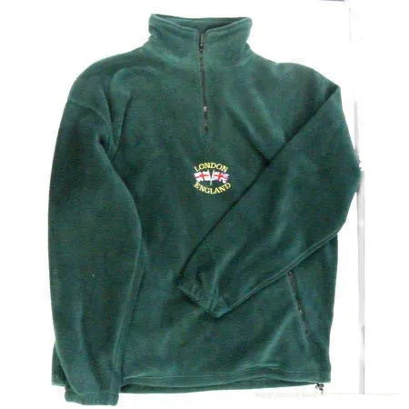 London Embroidered Green Fleece Top L or XL