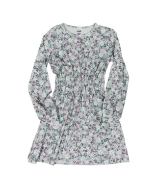 Long Sleeve Knit Dress - Lavender Floral