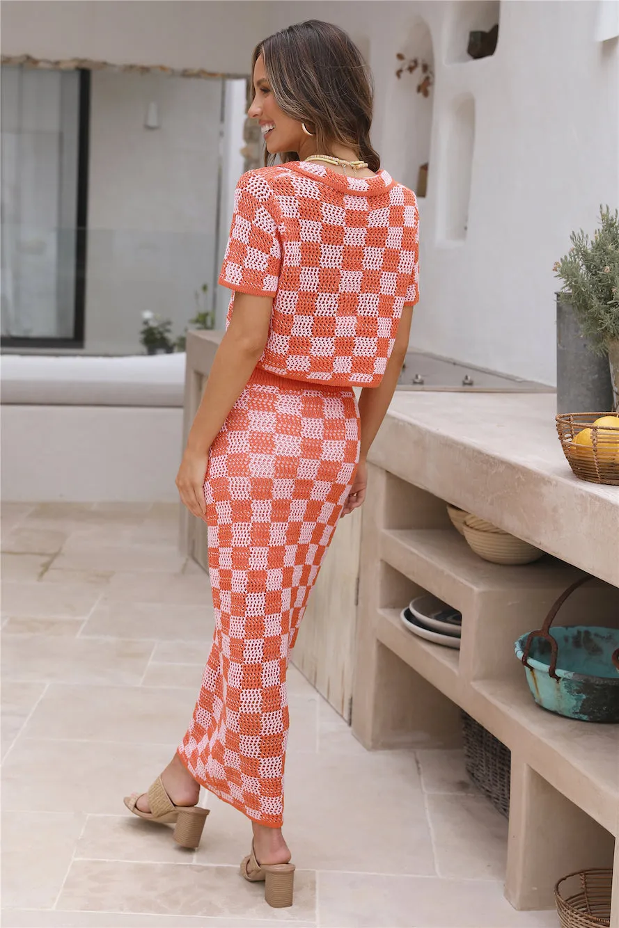Lost Memories Maxi Skirt Orange
