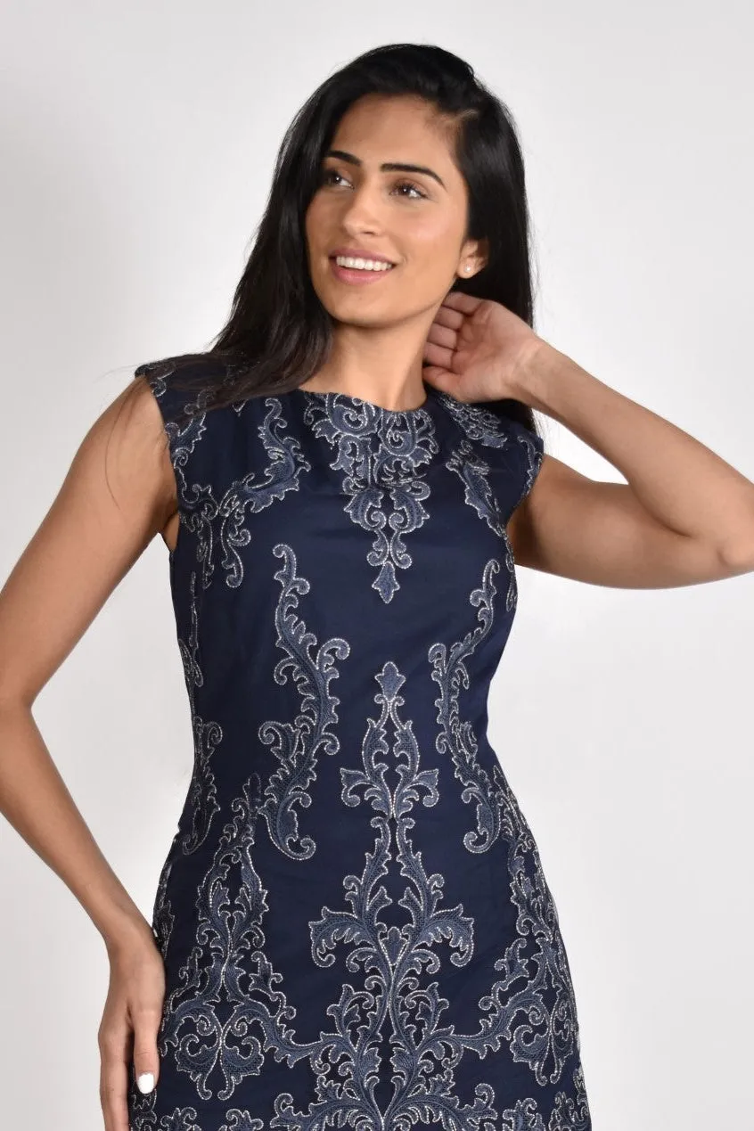 Lyman Dress 222281-BS Blue/Silver