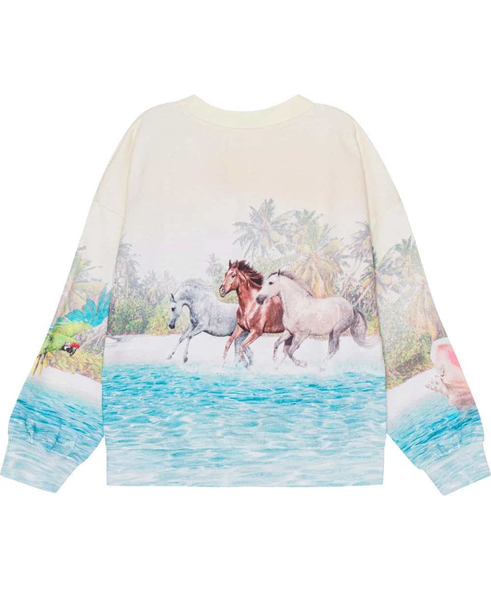Maxi Island horse sweatshirt for boy & girl