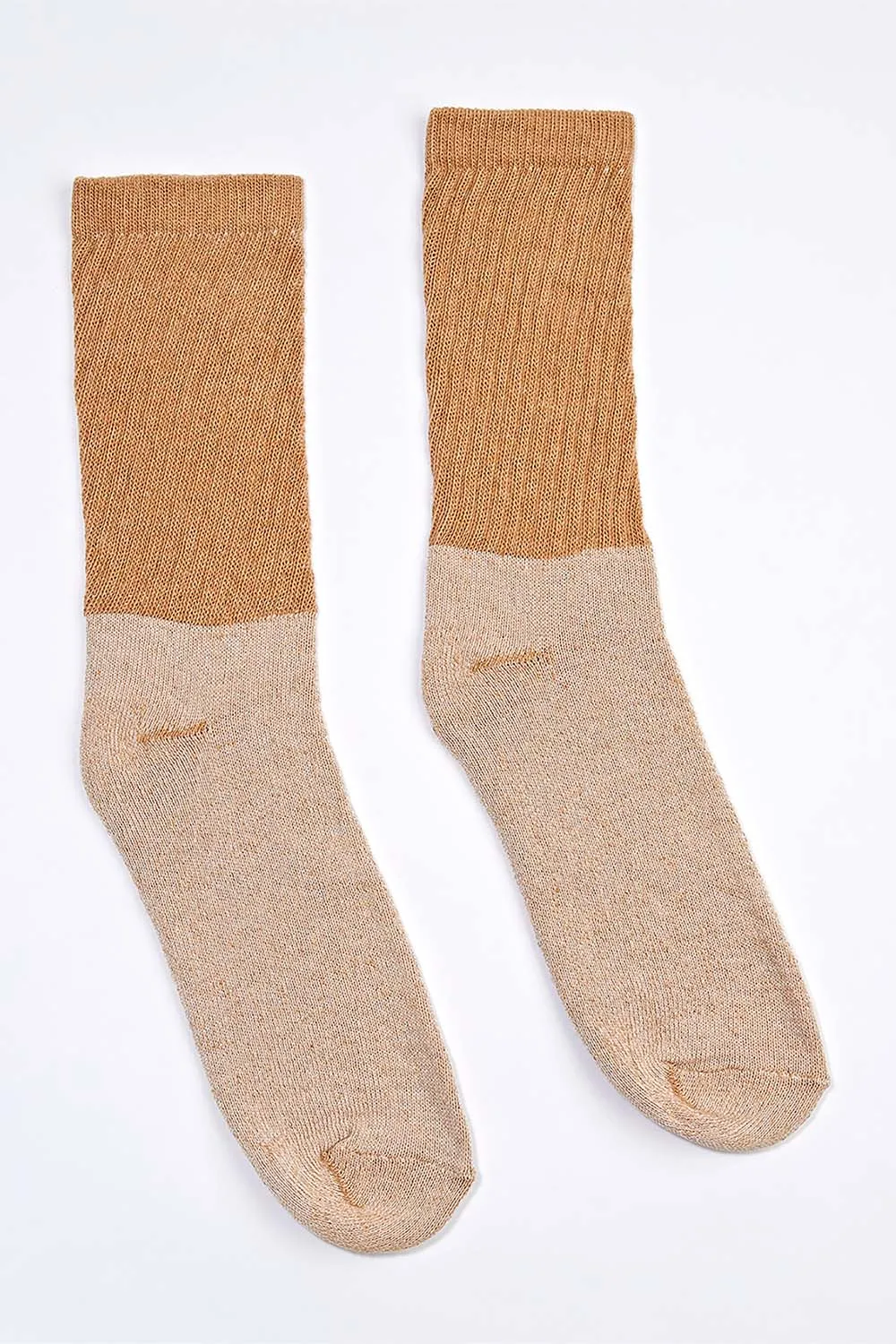 Men's Organic Cotton Socks Brown Crew