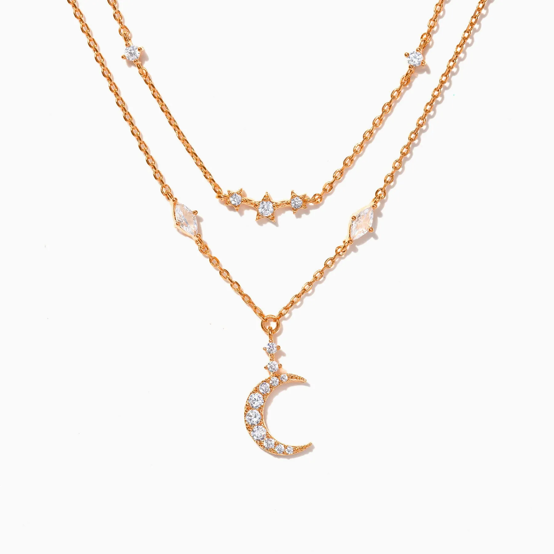 Moon & Stars Layered Necklace