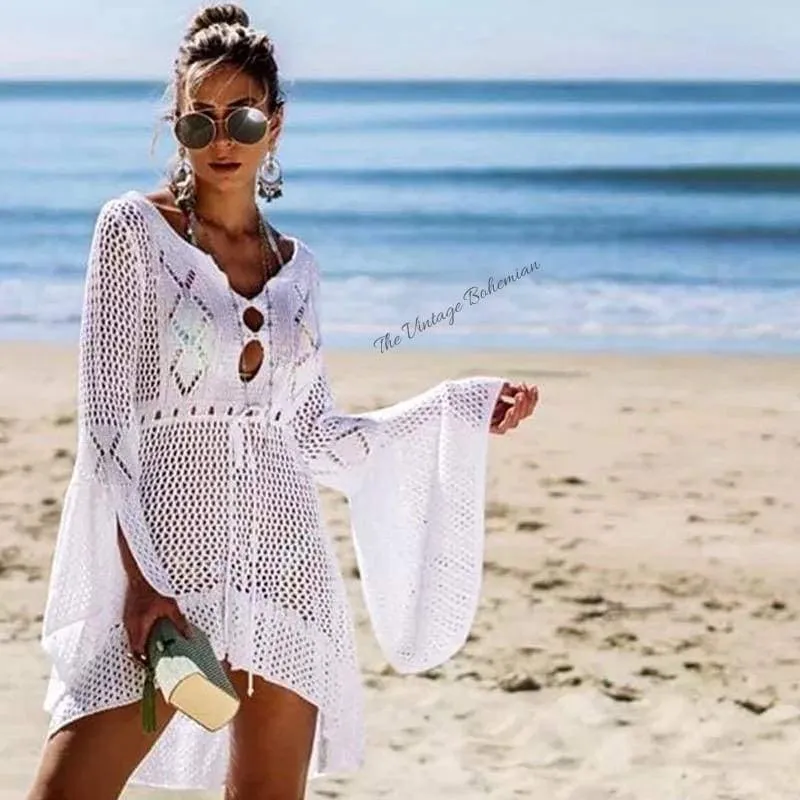 Mykonos Crochet Cover up Dress