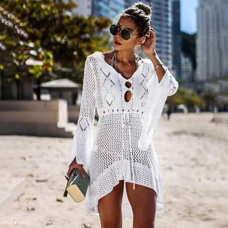 Mykonos Crochet Cover up Dress