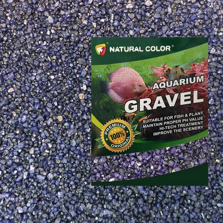 Natural Color Purple / Navy Aquarium Gravel 4 - 6mm 2kg