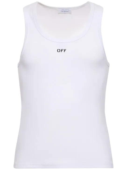 Off-White   Off Stamp cotton blend tank top 