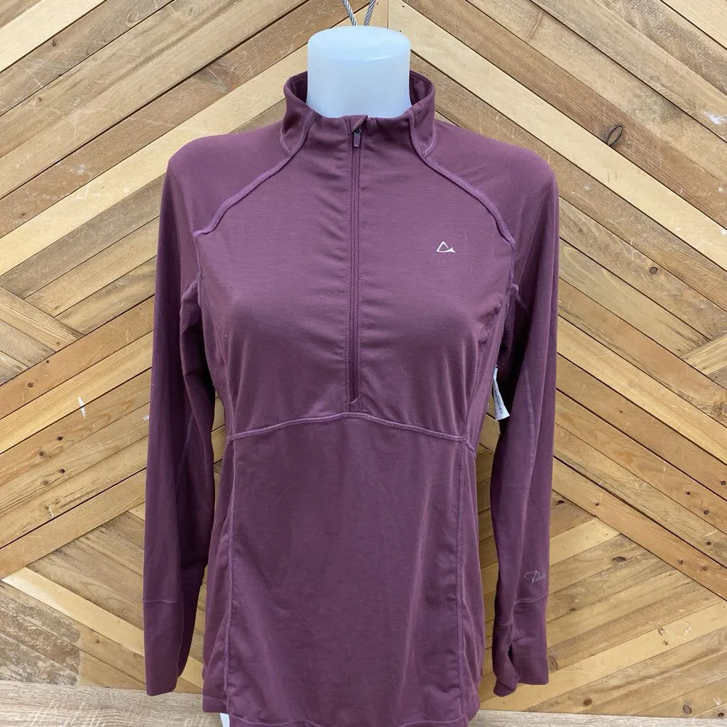 Paradox - Women's 1/4-Zip Base Layer Top: Pink-women-LG