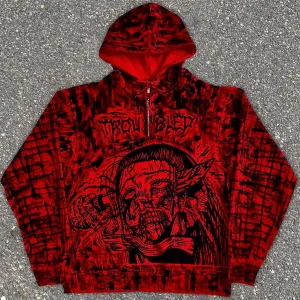 Personalized street style skull print long-sleeved men's