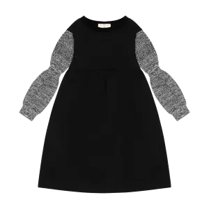 Retrokid Black/Cream Scuba Knit Twirl Dress