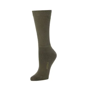 Rib Knit - Organic Cotton Crew Socks - Spruce