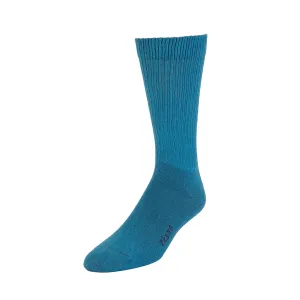 Rib Knit - Organic Cotton Crew Socks - Teal