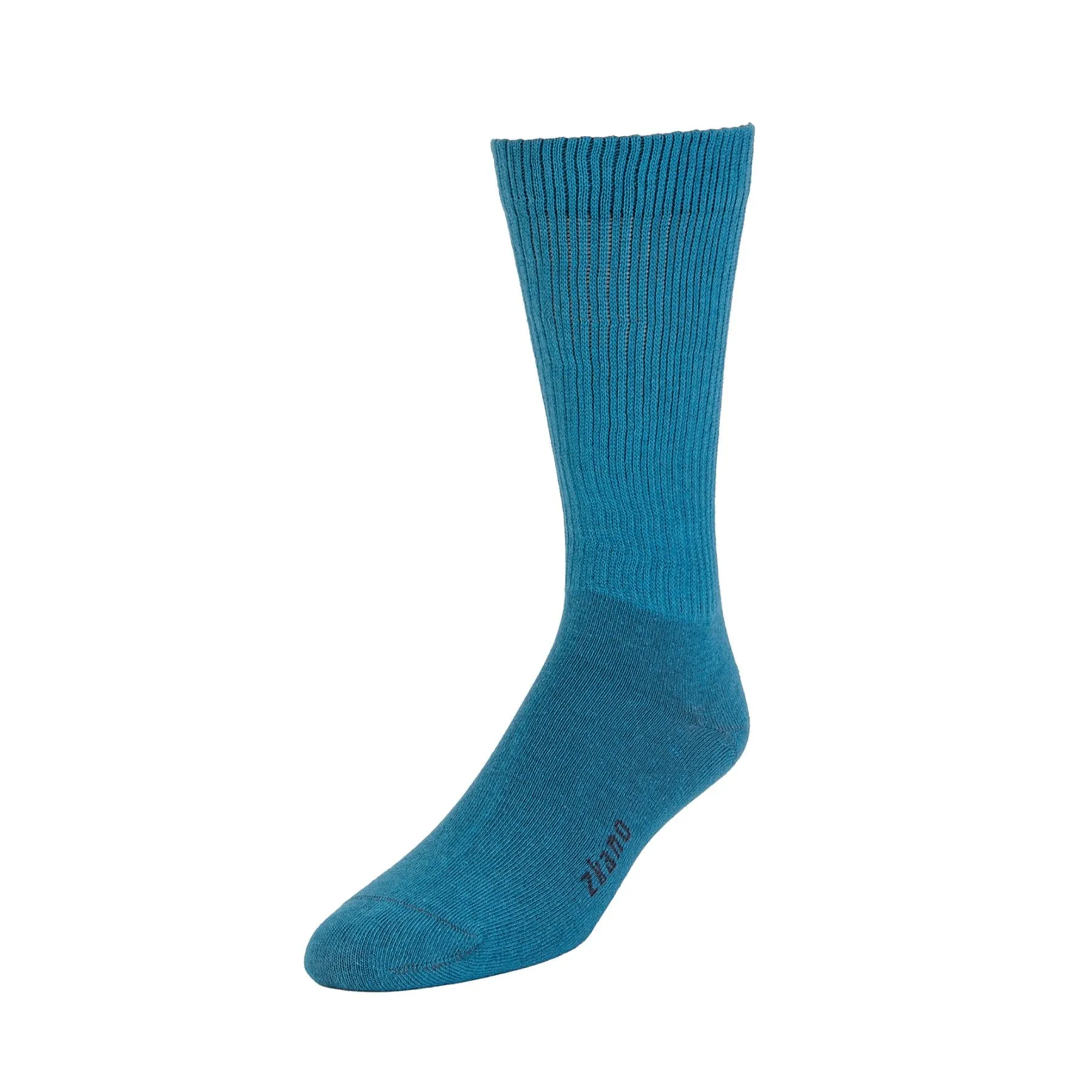 Rib Knit - Organic Cotton Crew Socks - Teal