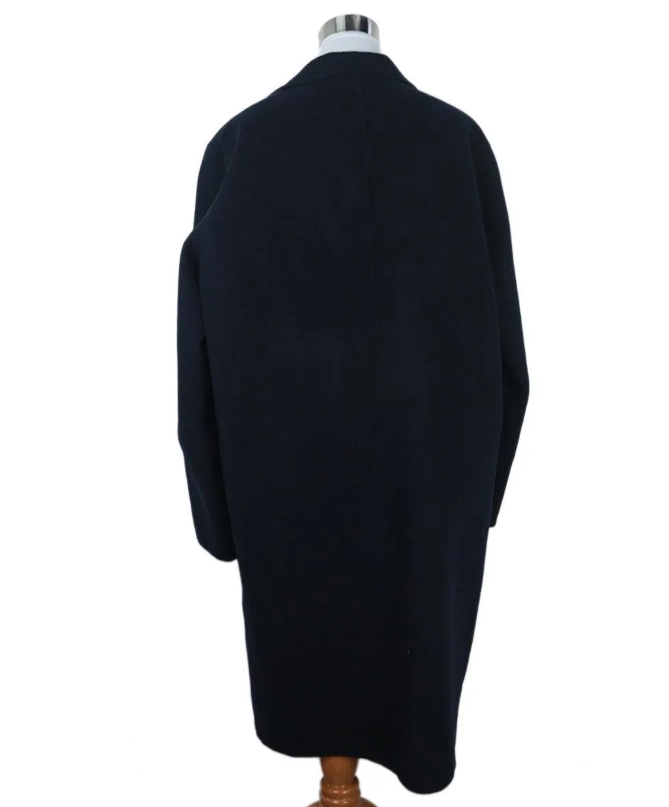 Sandro Navy Wool Coat w/ Down Vest sz 10