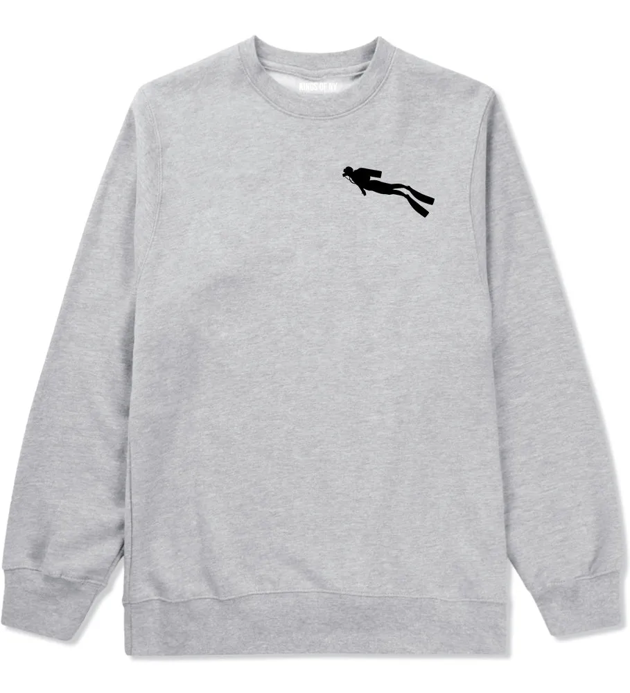 Scuba Diver Chest Mens Crewneck Sweatshirt