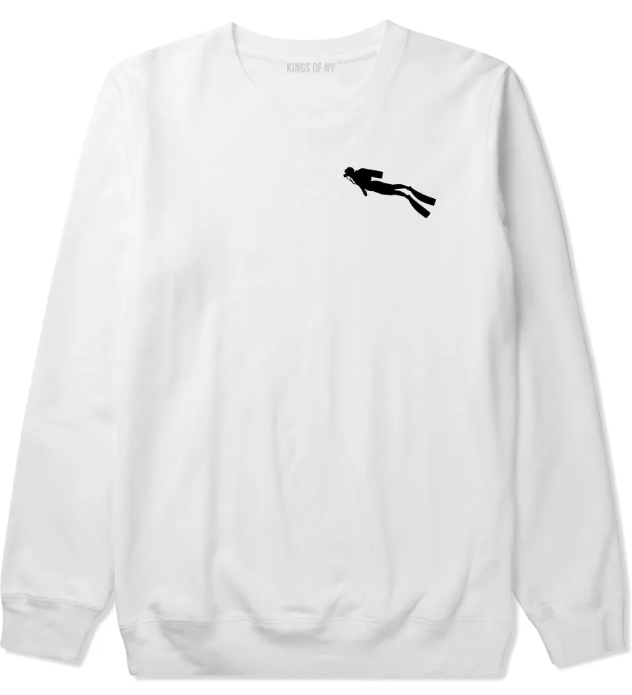 Scuba Diver Chest Mens Crewneck Sweatshirt