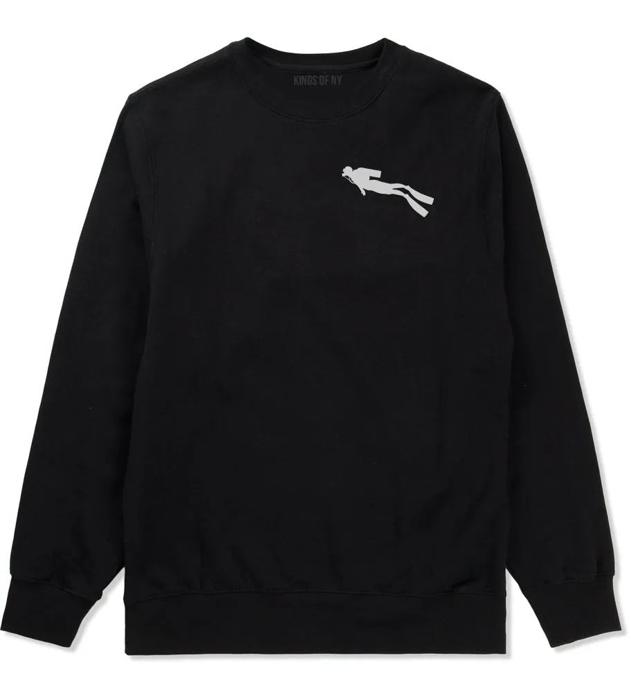 Scuba Diver Chest Mens Crewneck Sweatshirt