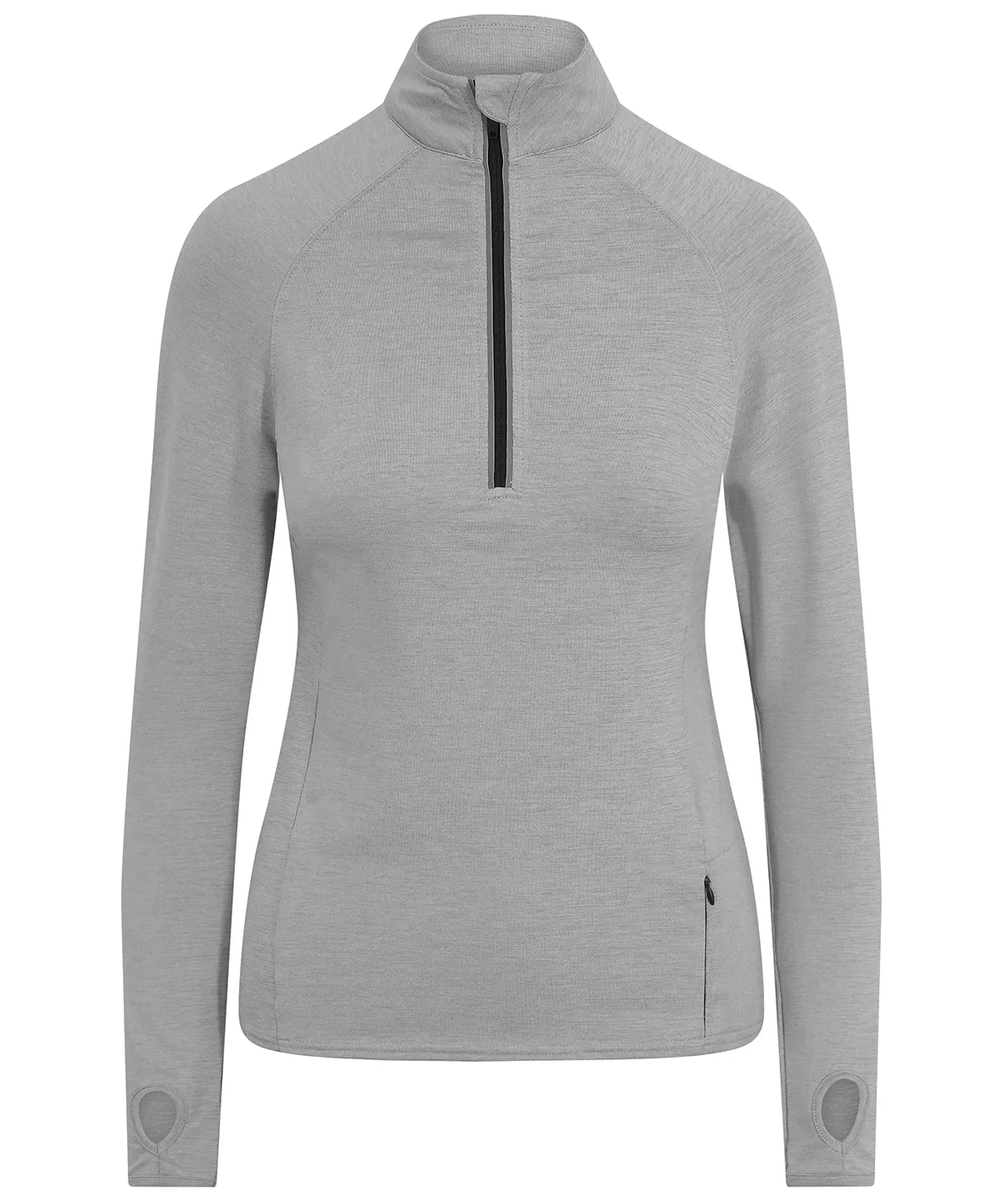 Silver Grey - Women's Cool Flex long half-zip top