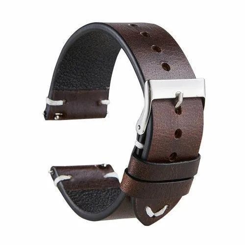 Six-color Retro Oil Wax Discoloration Leather Watch Strap