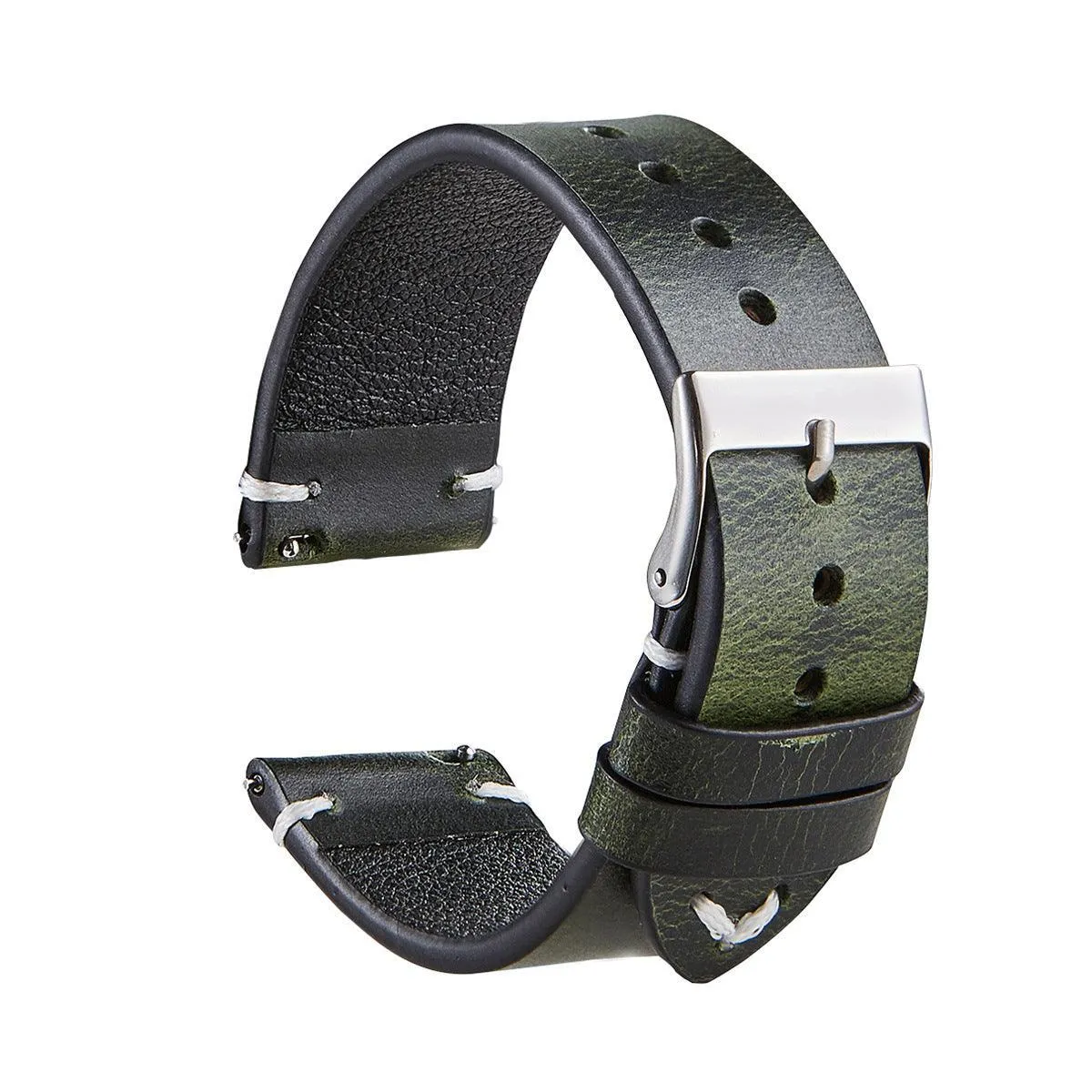Six-color Retro Oil Wax Discoloration Leather Watch Strap