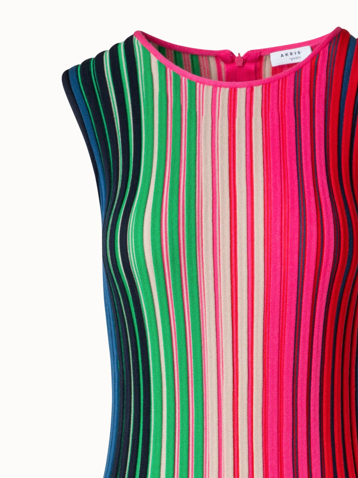 Sleeveless Merino Wool Knit Rib Dress