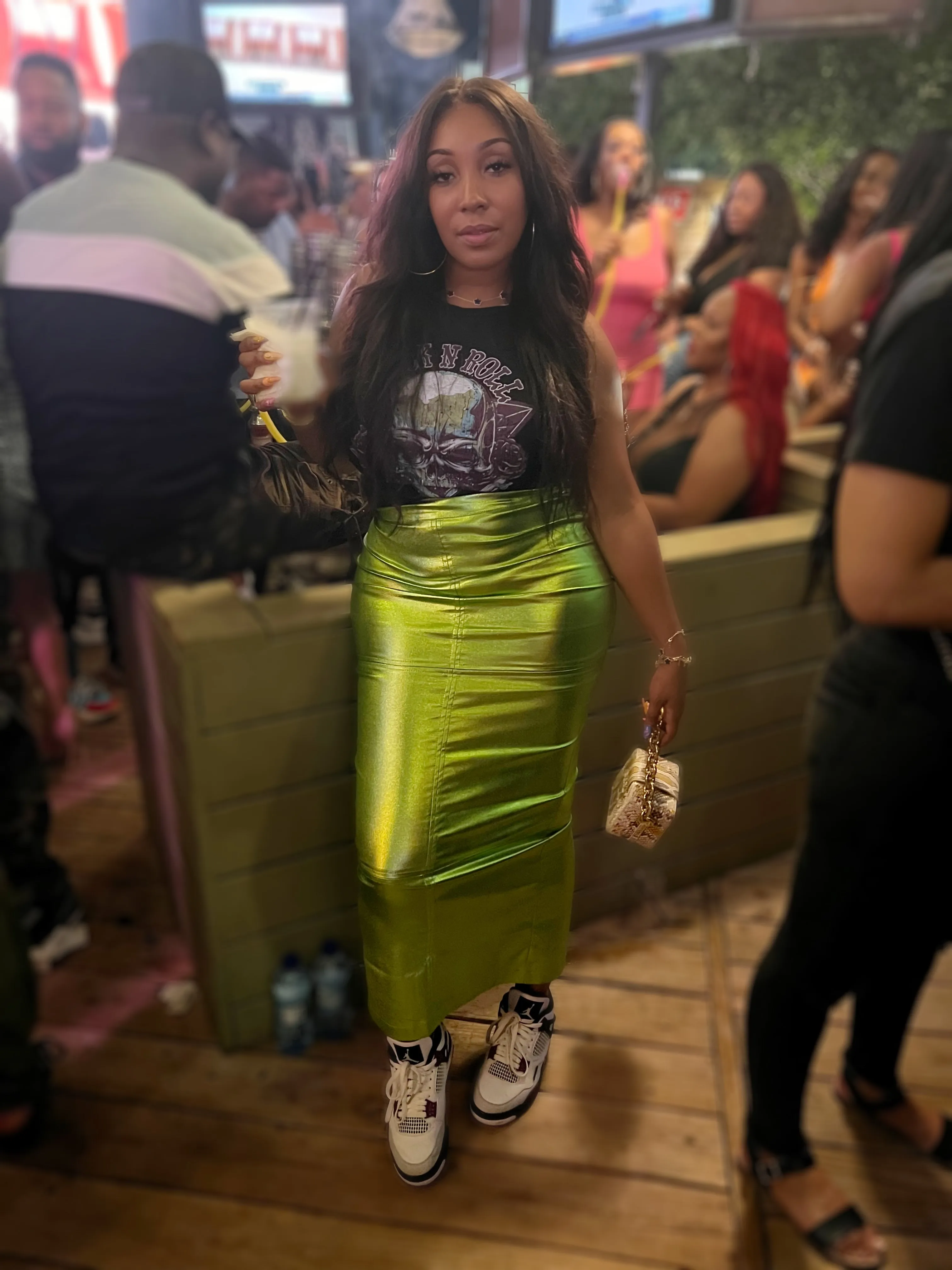 “So Haute” Metallic Skirt