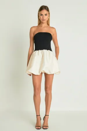 Strapless Voluminous Mini Dress