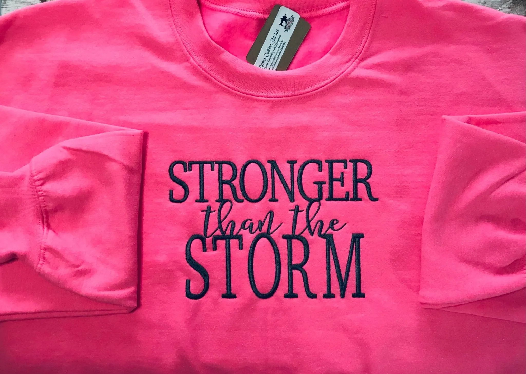 Stronger than the Storm Adult Unisex Christian Sweatshirt