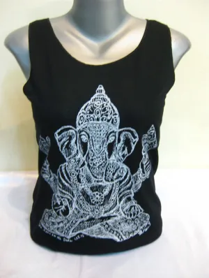 Super Soft Cotton Women's Tank Classic Ganesh Black
