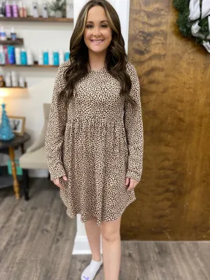 Super Soft Leopard Print Knit Dress