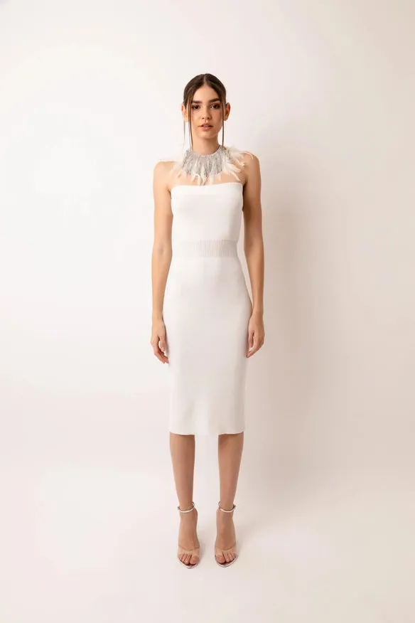 Sydney Knit Bandeau Midi Dress