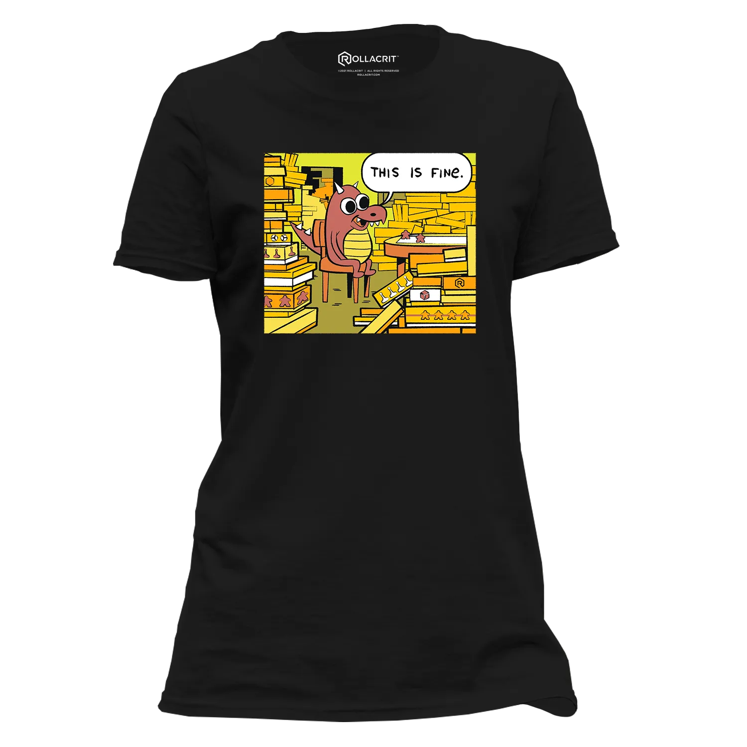 This Is Fine Dragon Hoard Femme T-Shirt