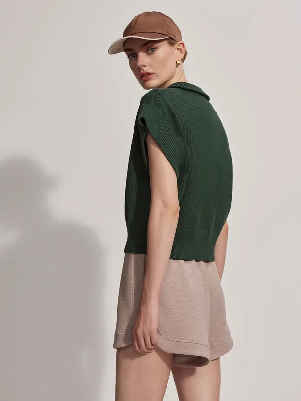 Varley Fulton Cropped Knit - Forest Glade