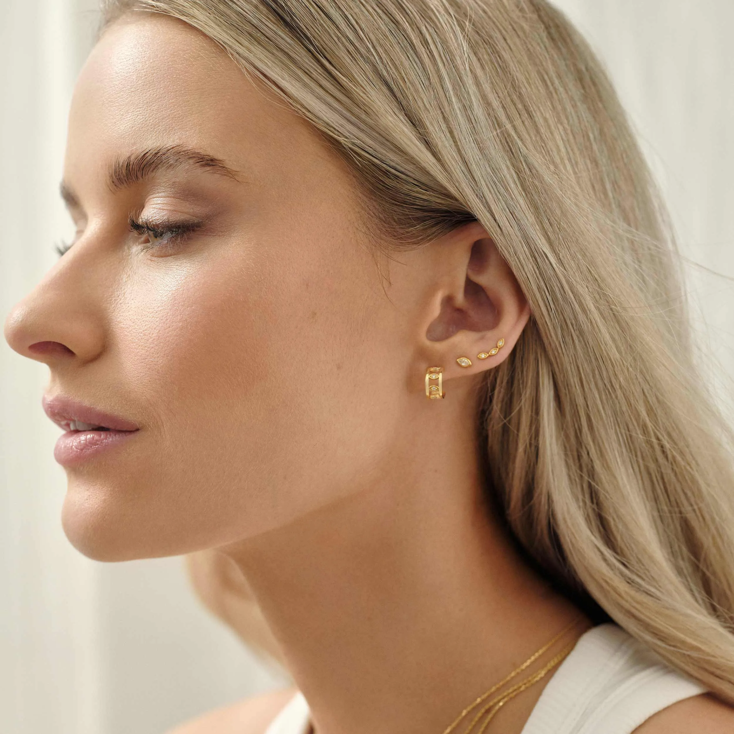 Victoria Diamond Hoop Earrings