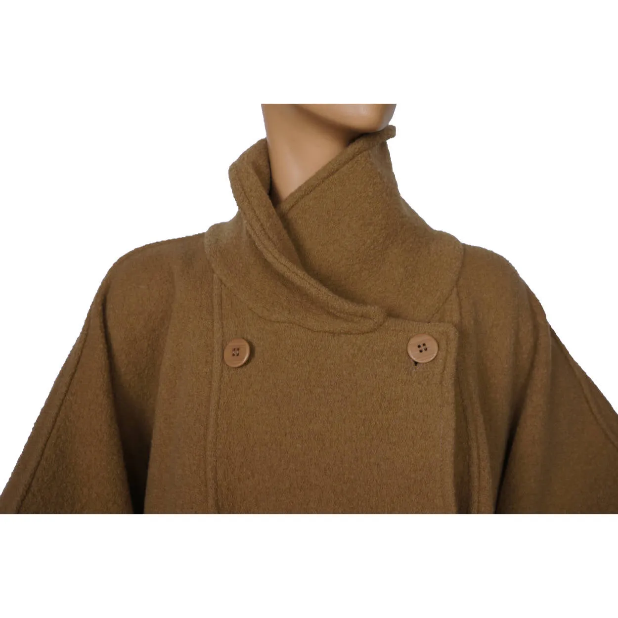 Vintage 1970s Wool Cocoon Cape Coat One Size Tundra by Standard Knitting Canada