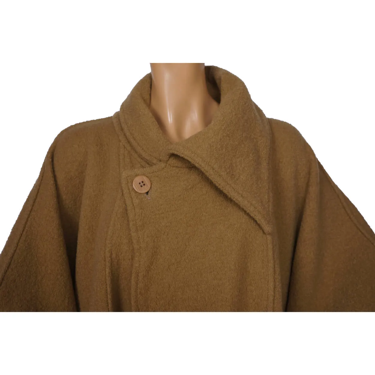 Vintage 1970s Wool Cocoon Cape Coat One Size Tundra by Standard Knitting Canada