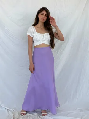 Vintage Cmor Abiye Lilac Maxi Skirt - S
