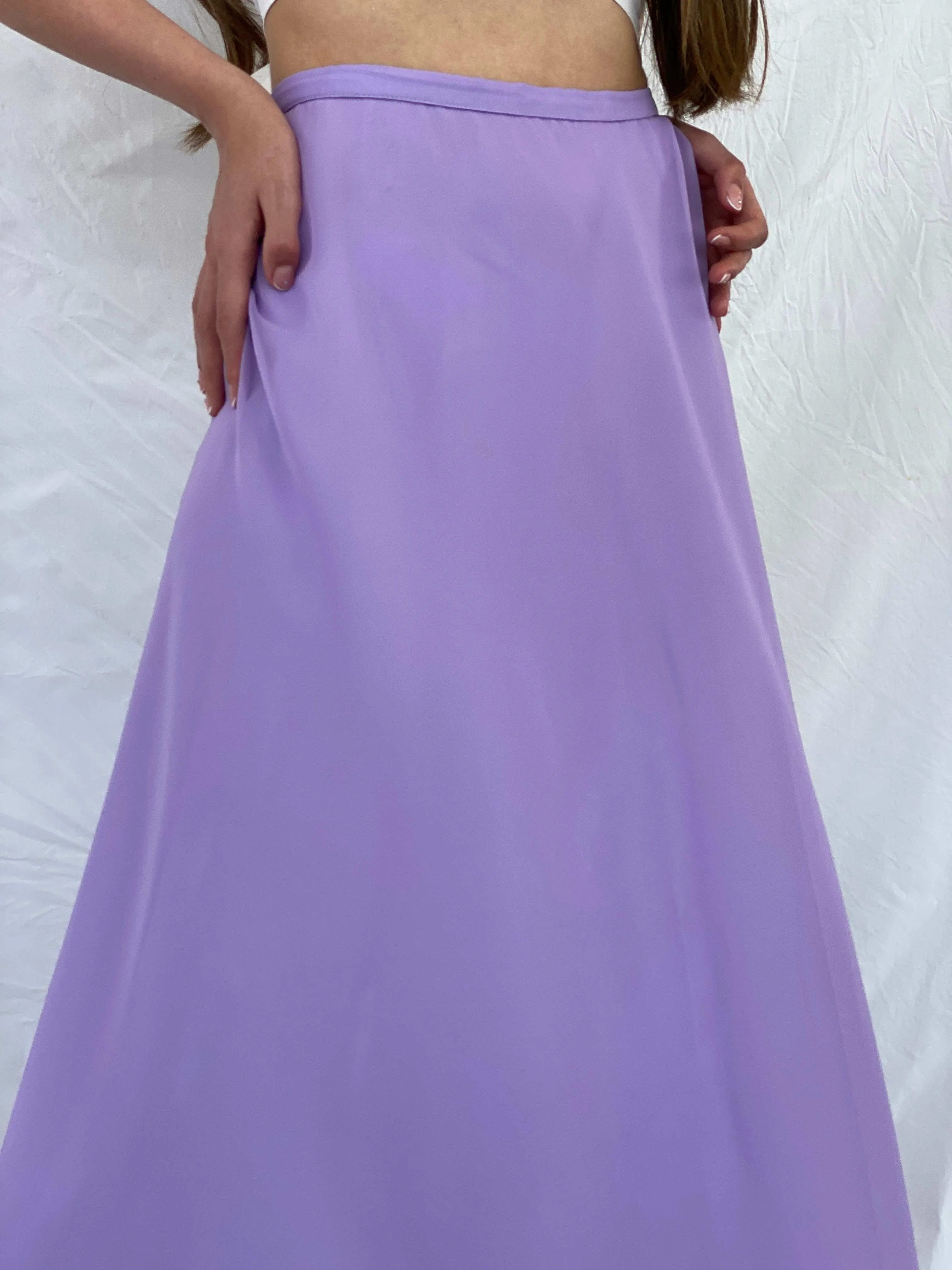 Vintage Cmor Abiye Lilac Maxi Skirt - S