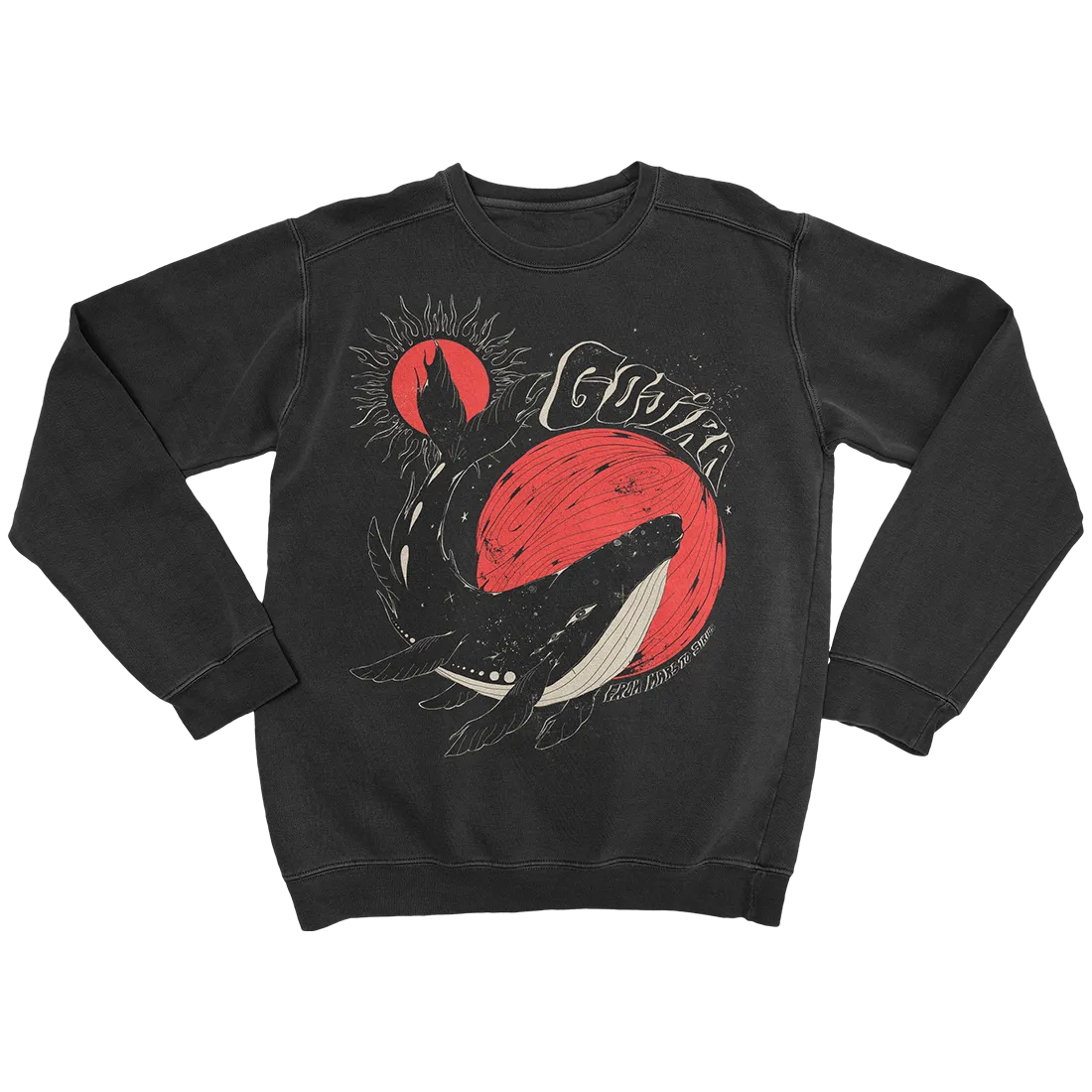 Whale Sun Moon Crewneck Sweatshirt