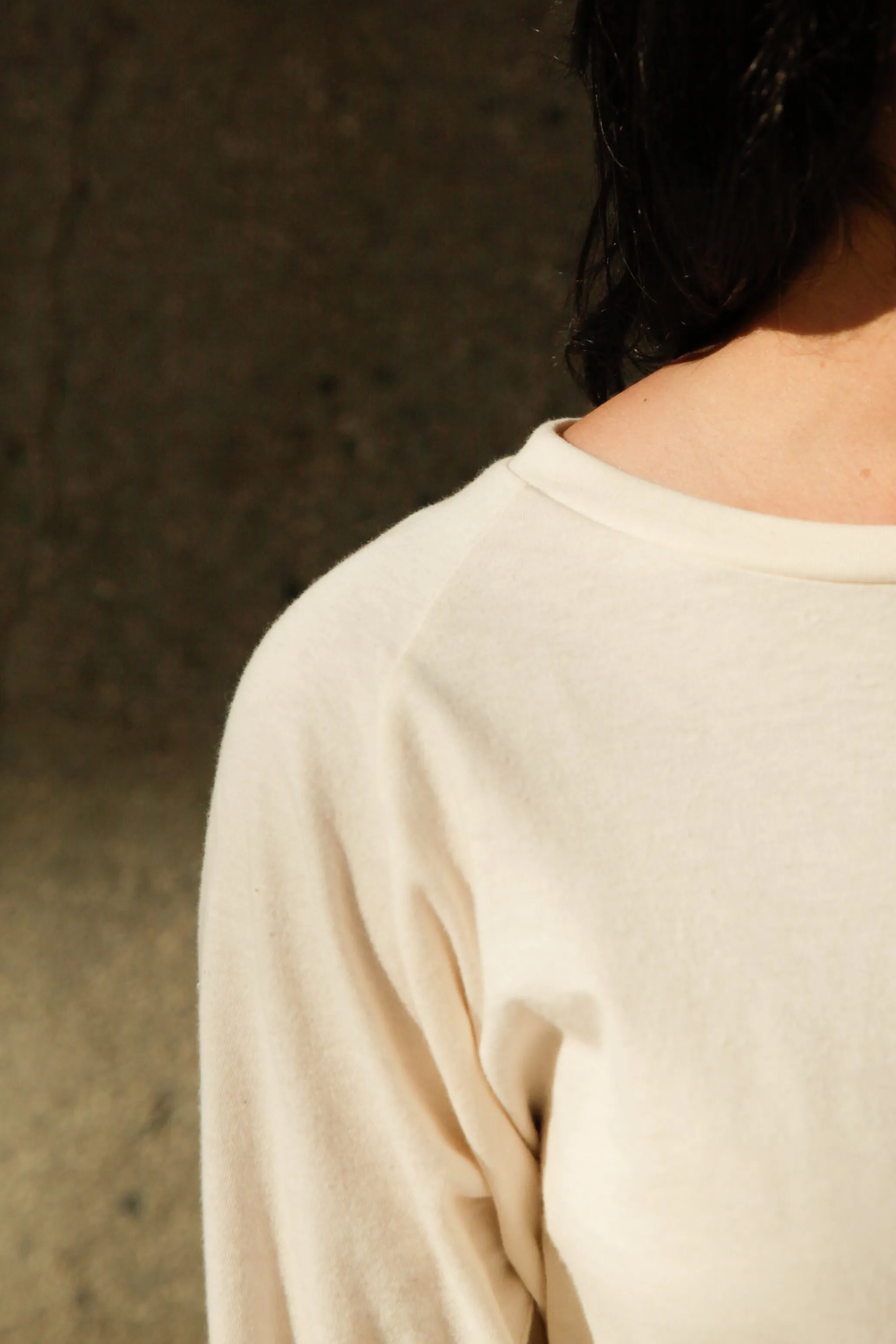 Women's Organic Raglan in Natural