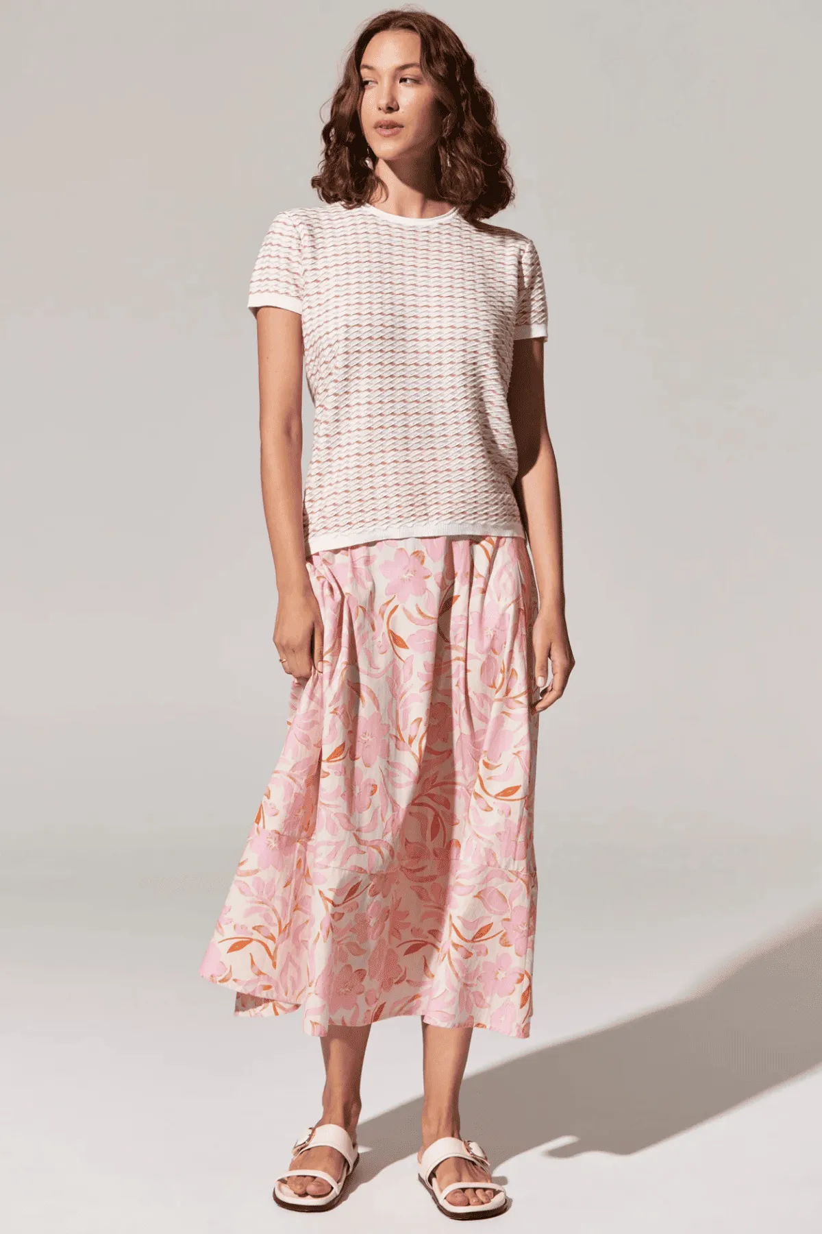 ZIGGY KNIT TEE PINK MULTI